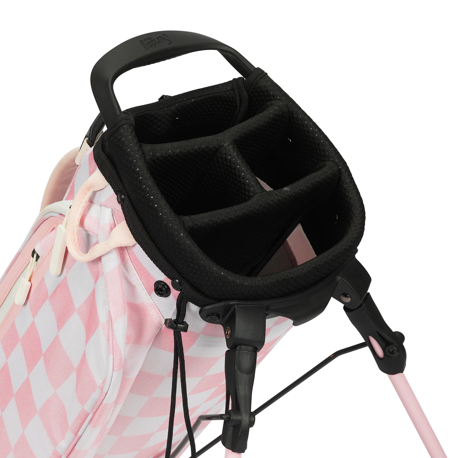 El Camino | Pink/White Checker Mid Size Stand Bag - Image 6