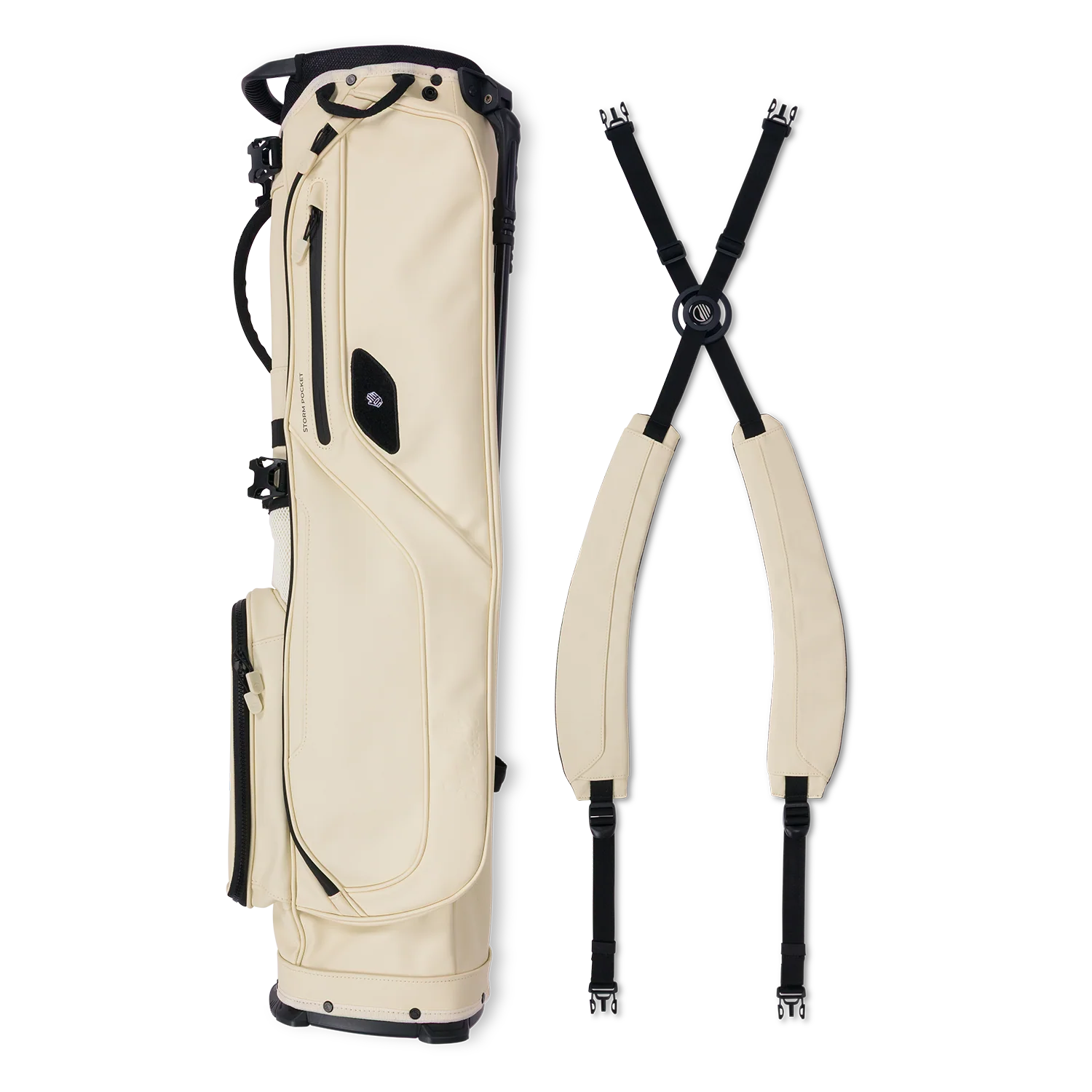 El Camino S-Class | Cream Vegan Leather Mid Size Stand Bag - Image 4