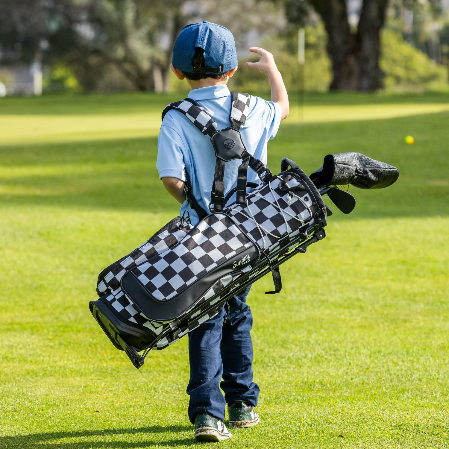 Recess Kids Golf Bag | Black/White Checker - Image 7
