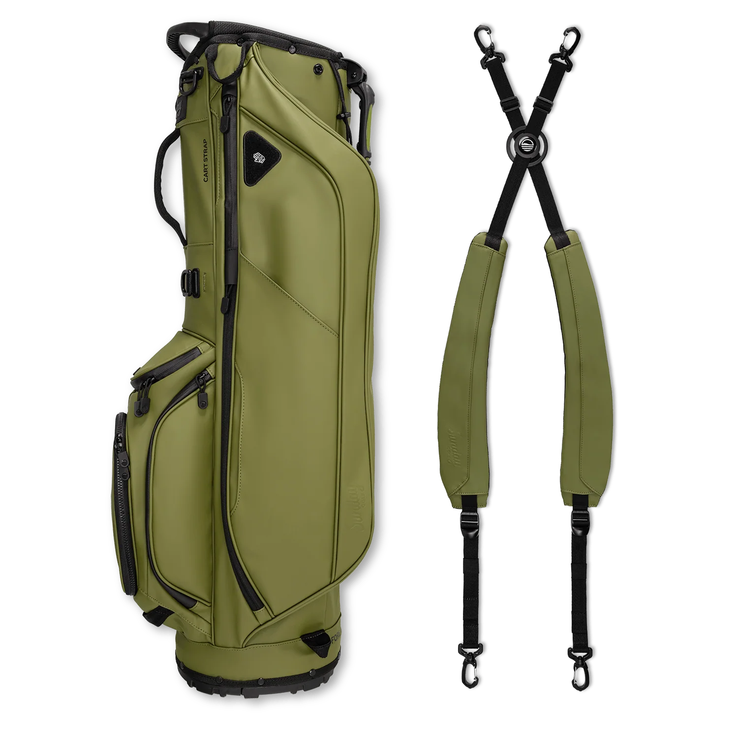 Ryder S-Class | Olive Vegan Leather Full Size Stand Bag - Image 4